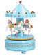Christmas Decorative Carousel Light Blue with Music and Motion 17x11cm