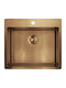 Deante Undermount Kitchen Sink Inox Brushed L50.5xW55cm Brown