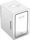 Cosmetic Refrigerator 6lt With Shelf Mirror LED Lighting And Heating Function White 56W