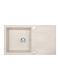 Deante Unterbau Küchenspüle aus Flüssigem Granit M78xB44cm Beige