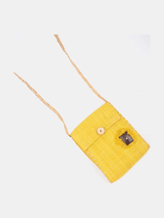 Rock Club Straw Women's Crossbody Yellow Bag