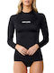 Rip Curl Surf UPF 50 Γυναικεία Μακρυμάνικη Αντηλιακή Μπλούζα Μαύρη