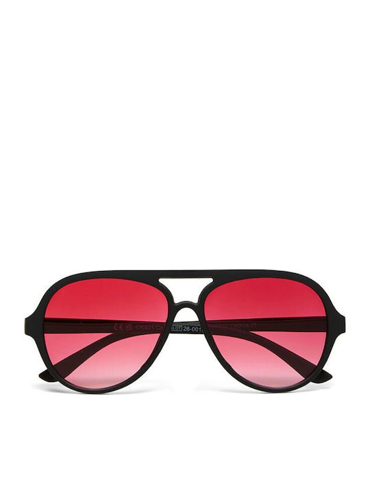 Okkia Alessio Unisex Γυαλιά Ηλίου με Μαύρο Σκελετό και Κόκκινο Φακό OK021BKRD