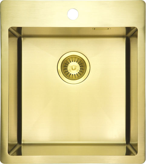 Deante Мивка Вграден Монтаж Inox Матиран 50.5x45см Златист