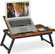 Relaxdays Τραπεζάκι για Laptop Dark Βrown / Βlack 10046357