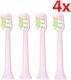 Original Replacement Brush Head Vitammy Symphony Pink 4 Pcs Thorough Oral Hygiene