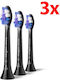 Original Philips Sonicare Hx6053/88 Toothbrush Head Very Soft Bristles 3 Pcs Tooth Sensitivity