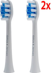 Original Götze & Jensen Ast300 Toothbrush Heads 2 Pcs