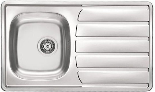 Alveus Υποκαθήμενος Νεροχύτης Inox Μ50xΠ86cm Γκρι