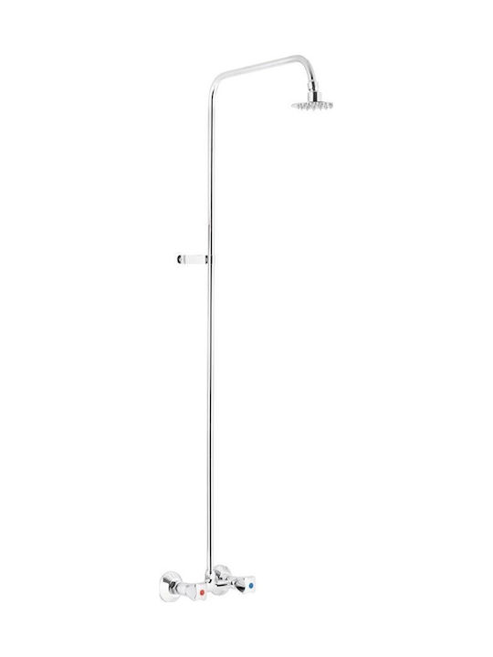 KFA Duschsäule mit Wannenbatterie Silber