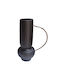 HomeMarkt Decorative Vase Ceramic Mibo Black Diameter 20.5xHeight 35cm