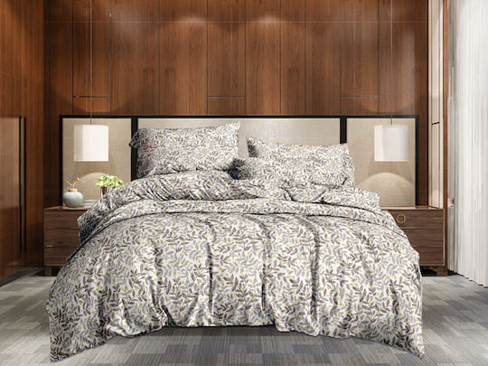 Super-Double Bed Sheets Set with Rubber Hugger 160x200+30cm 5 (5 Pieces)