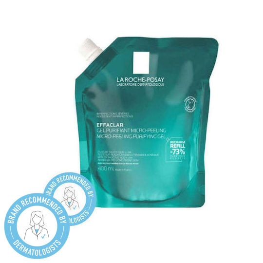 La Roche Posay Effaclar Micro-Peeling Face Cleansing Gel Against Imperfections & Oil Control Refill 400ml