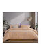 Nef-Nef Homeware Floriva King Size Bed Sheets Set With Rubber Hugger 240x270+35cm Yellow (4 Pieces)