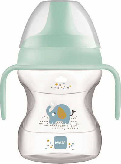 Mam Learn To Drink Cup Baby Sippy Cup Silicone with Handles Turquoise for 6m+ 190ml