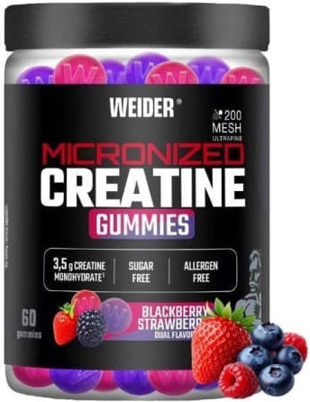 Weider Micronized Creatine Gummies Strawberry Blackberry 60 ζελεδάκια