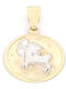 Gold Two-Tone Women's Pendant K9 Zodiac Sagittarius Code 109464