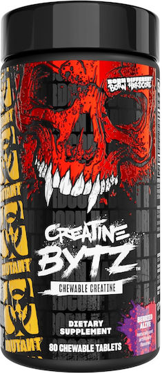 Mutant Creatine Bytz Монохидратен Креатин Berried Alive 80 дъвчащи таблетки