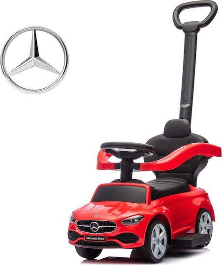 Milly Mally Mercedes C-Class Baby Push Walker with Parental Handle for 12+ Months Red