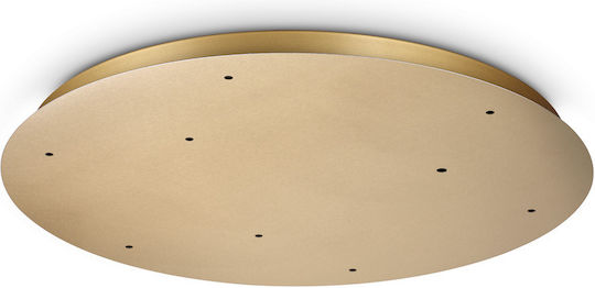 Rosone D600 9 Fori Ottone Ideal Lux 364919