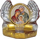 Two-handed Candle Holder Made Plaster 22x10x19 Cm Ext 9913