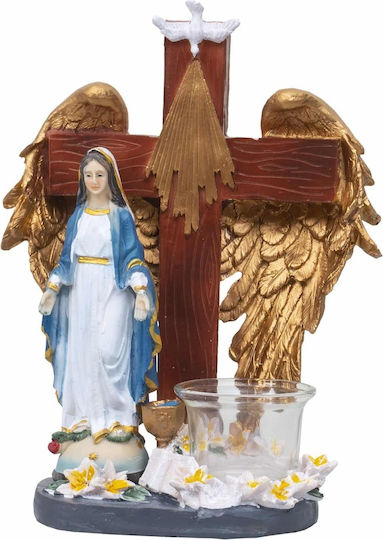 Resin Candle Virgin Mary Height 22cm Zts 8049