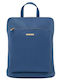 Leder Damen Handtaschen Rucksack Blau