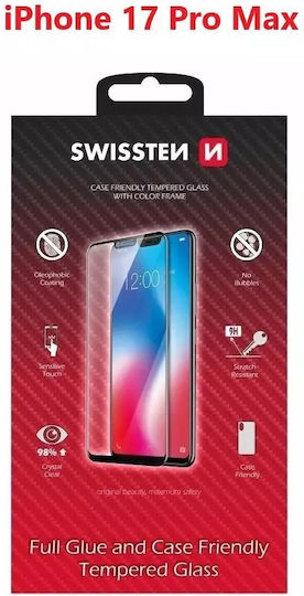 Swissten Full Face Color Frame Tempered Glass Apple Iphone 17 Pro Max