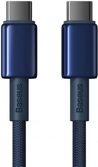 Baseus Cablu De Încărcare Și Transfer Date Usb-c Usb-c Baseus Tungsten Gold 100w 2m Bleumarin P10319800321-04 Multicolor