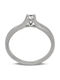 Savvas Design Single Stone Ring From 18K White Gold