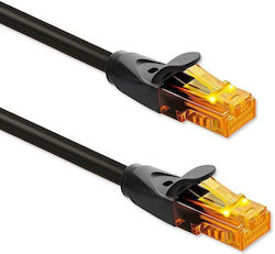 Qoltec U/UTP Cat.6 Καλώδιο Ethernet 20m Μαύρο
