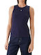Damen Sport Top Ärmellose Blaue