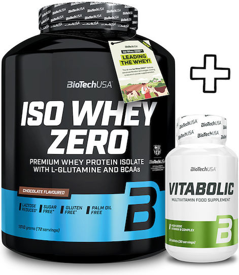 Biotech Usa Iso Whey Zero 1816g Шамфъстък & Biotech Usa Vitabolic 30 Таблетки Персонализиран Пакет