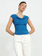 Damen Bluse Blau