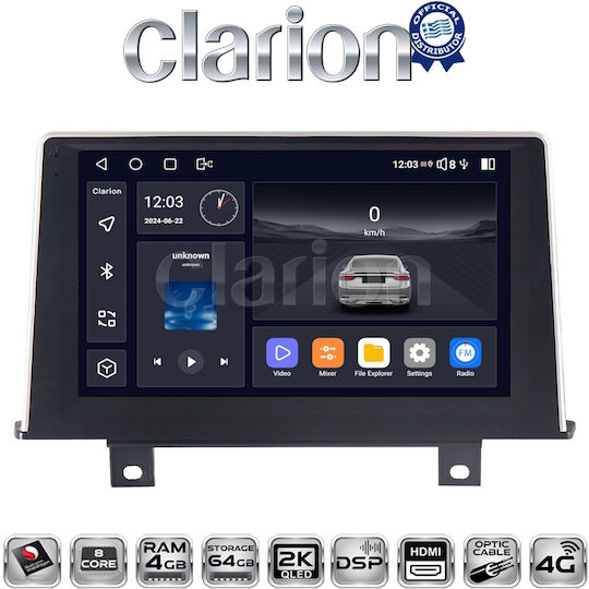 Clarion Car Audio System for BMW Series 1 2011 > 2016 Bluetooth USB WiFi GPS Apple CarPlay Android Auto