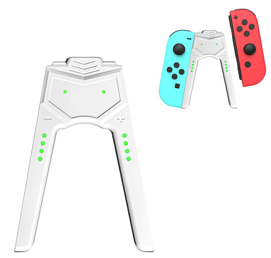 Ladeständer Für Nintendo Switch Konsole Kompatible V1 V2 Oled Modelle Mit LED-Anzeige Usb-c Anschluss 100 Cm Kabel 105 X 75 Mm Weiß