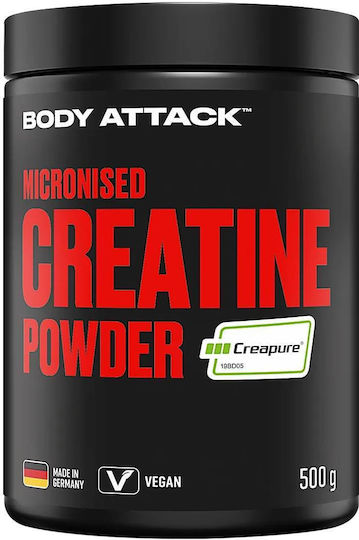 Body Attack Muscle Creatine Μονοϋδρική Κρεατίνη Creapure Χωρίς Γεύση 500gr