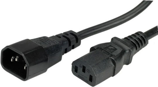Roline IEC C13 / IEC C14 - IEC C13 / IEC C14 Cable 0.8m 19.44.1010-50