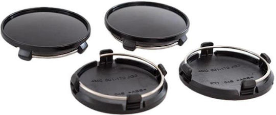 4 Pieces Set 61 Mm Modified Car Wheel Center Caps Audi Q7 A4l A3 Q3 Black