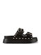 Damen Flache Sandalen Schwarz