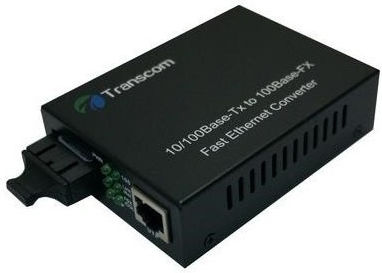 Convertor Media 10/100m 1310/1550nm Wdm 8 Dip Switch Tip A Singlemode 20km Conector Sc Transcom "ts-100-bd-20a-8dip"