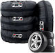 Set 4 Huse de Protecție pentru Depozitarea Anvelopelor Zola 13-17 Inch Reglabile Impermeabile Rezistente la Praf Negre