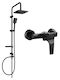 Mexen Shower Column with Bathtub Mixer Black