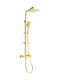 Mexen Shower Column with Bathtub Mixer Gold
