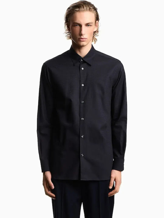Emporio Armani Cotton Shirt Navy