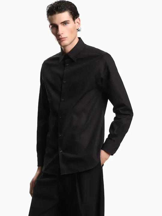 Emporio Armani Cămașă Regular Fit Neagră Emporio Armani Cămașă Regular Fit Neagră