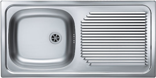 Alveus Drop-In Inox Küchenspüle M43,5xP86cm Graue