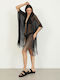 Doca Damenbademode Kaftan Schwarz