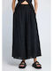 Women's High Rise Cotton Pantaloons in Relaxed Fit Black
