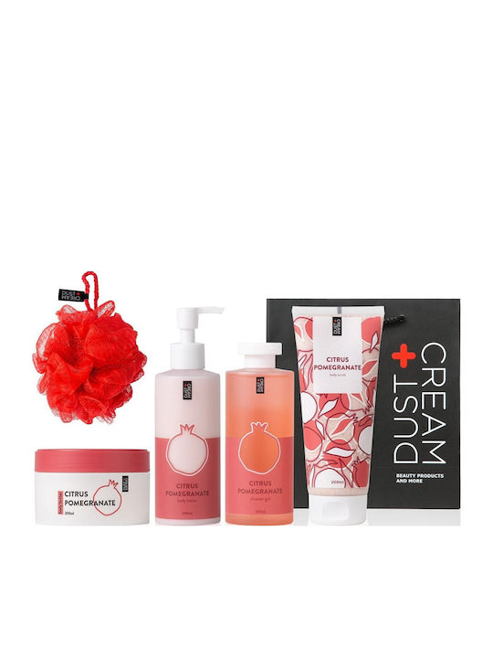 Dust+Cream Citrus & Pomegrenate Set Îngrijire Pentru Curățare Corp 5 Bucăți